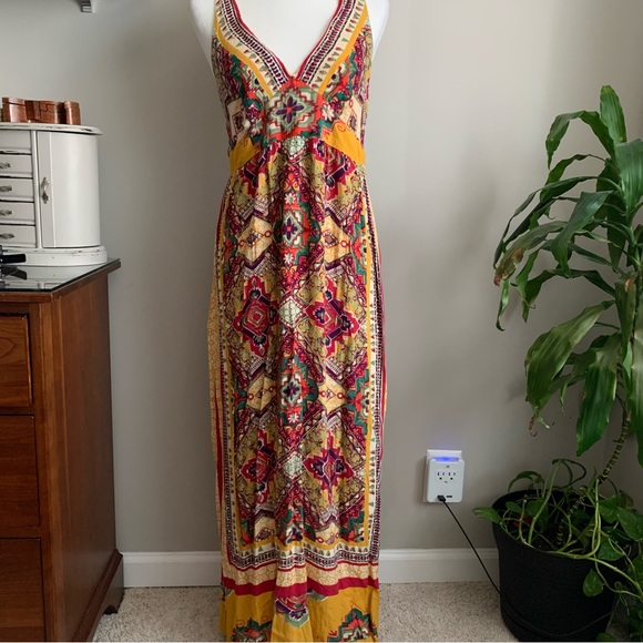 Forever 21 colorful halter maxi dress - Picture 3 of 12